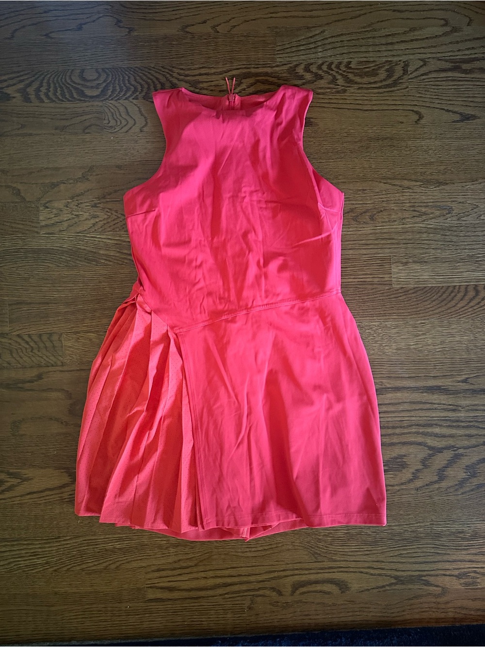 Bright Coral Sleeveless Playful Romper